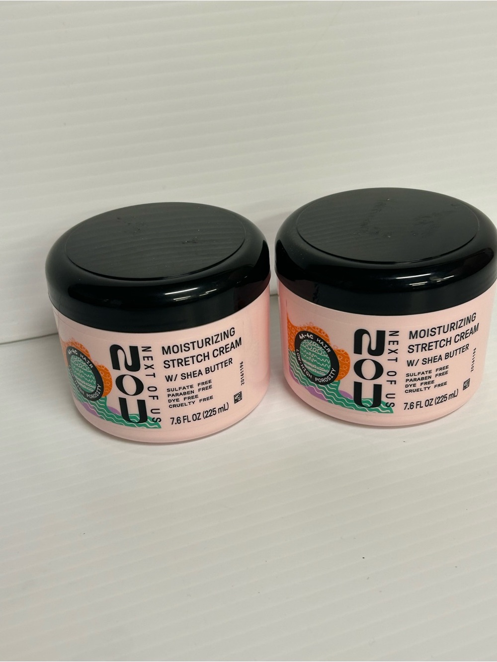 2 Pack NOU Moisturizing Stretch Cream Shea Butter 4A-4C Hair 7.6oz Jars